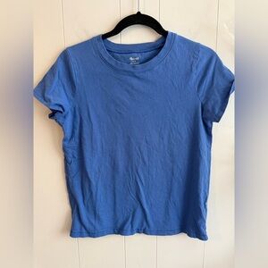 Madewell Lightweight Blue Crew Neck T-Shirt, Size S